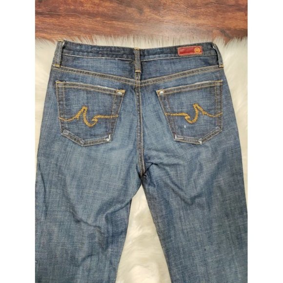 AG Adriano Goldschmied Mid Rise 90s Flare Leg Jeans Dark Denim Blue Y2K Size 27 - Picture 13 of 13